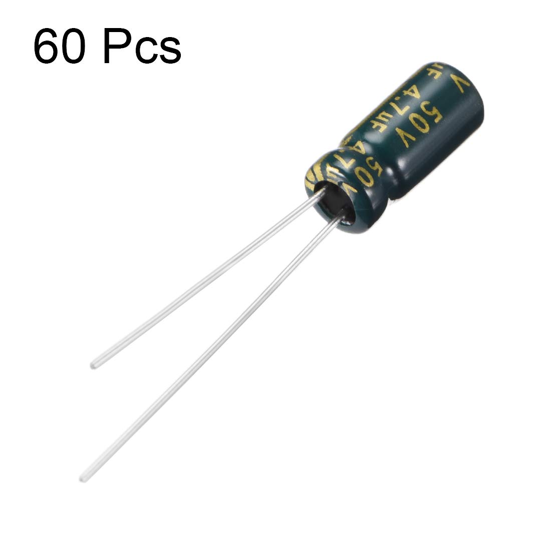 sourcingmap 4.7uF 50V condensateur électrolytique 60 pcs 5x11mm