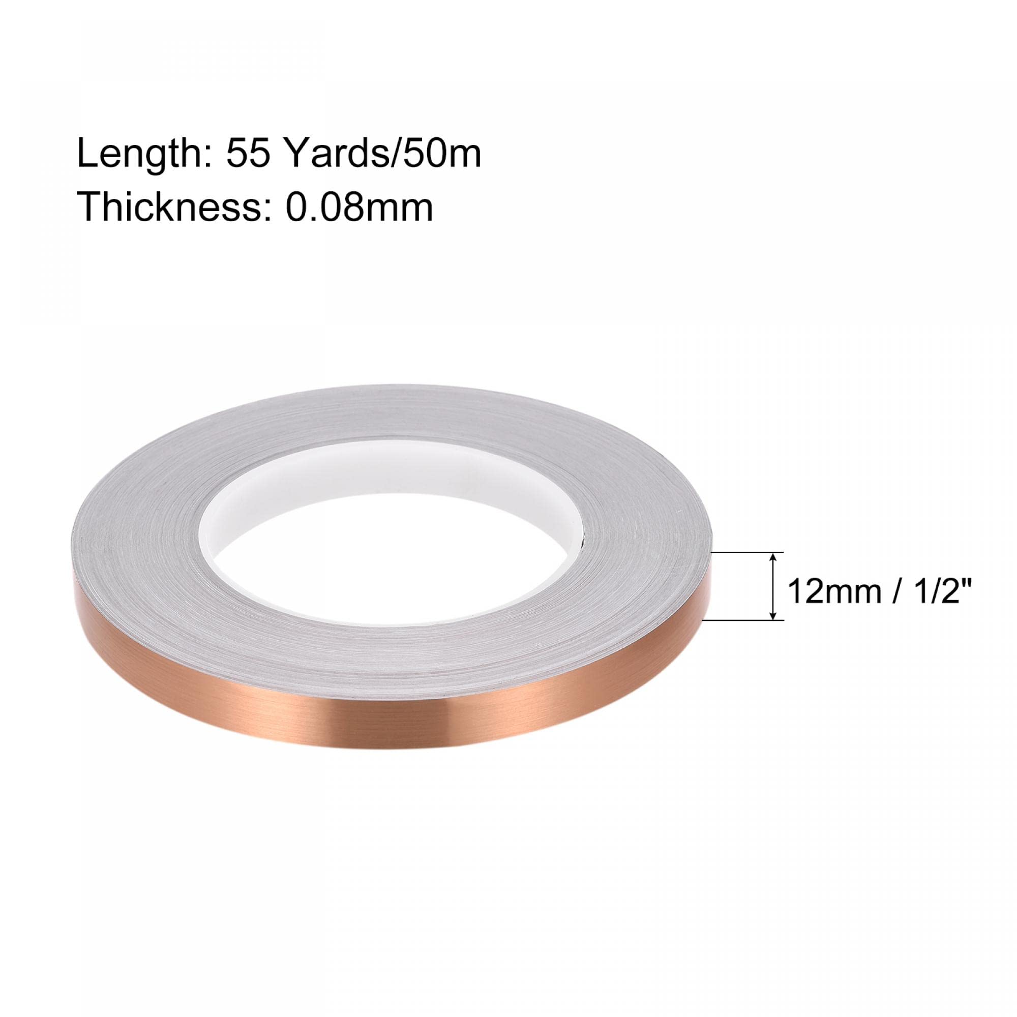 sourcing map Home & Garden ruban adhésif carrelage rose or 12mm x 50m