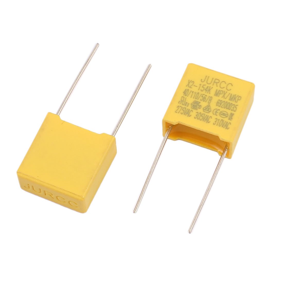 Sourcing Map condensateur film polyester 310VAC 0.15uF jaune 10pcs