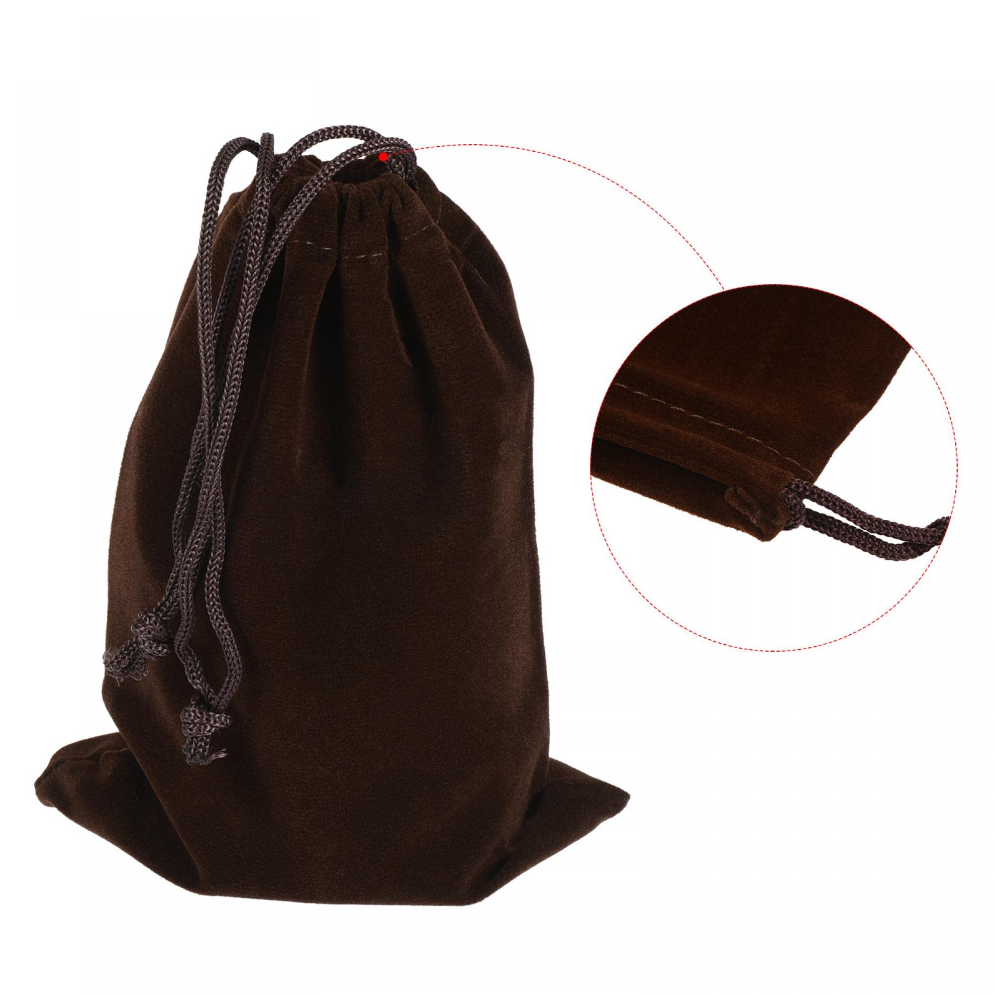 Sourcing Map Pochette Flanelle 18x12 cm Lot 2 Marron Gris