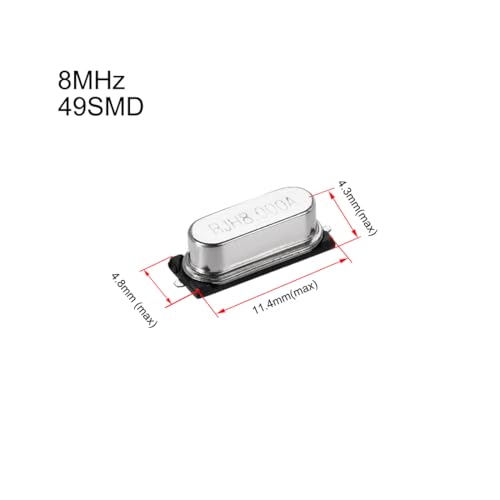 sourcing map 49SMD oscillateur quartz 8MHz 5 pièces CMS