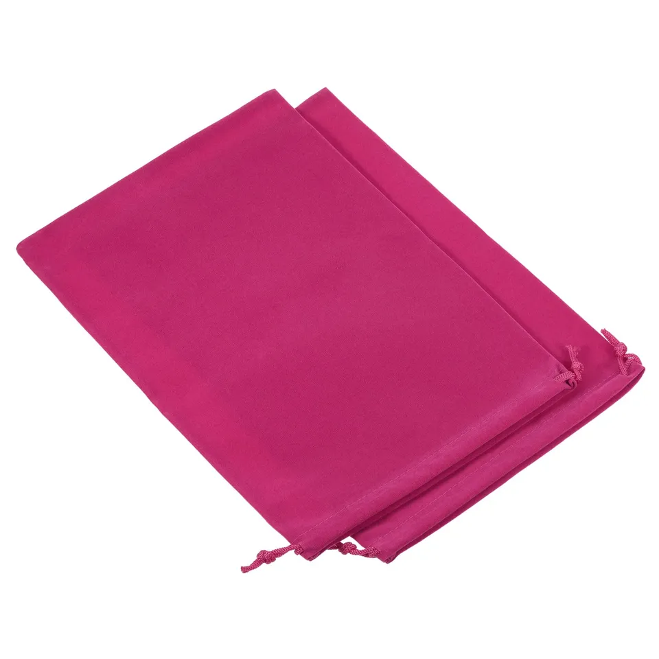 sourcing map pochette microfibre rose rouge 30x20cm lot 2