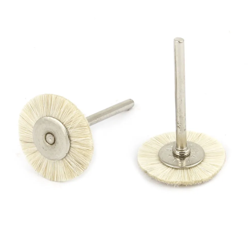 SOURCINGMAP brosse à polir nylon blanc 25 mm lot de 2