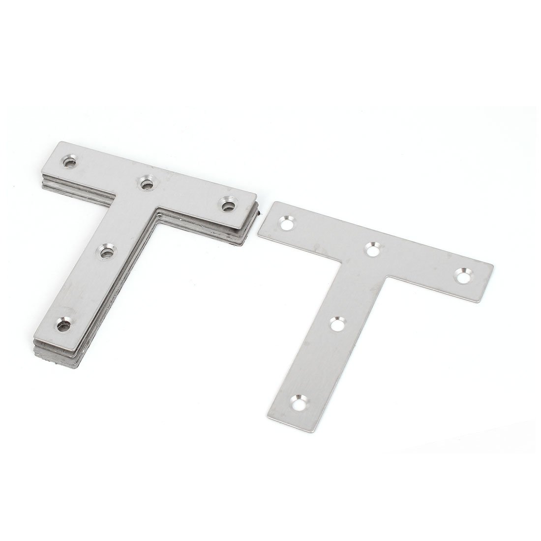 Sourcingmap Home & Garden équerre T inox 80mm argent 5 pcs