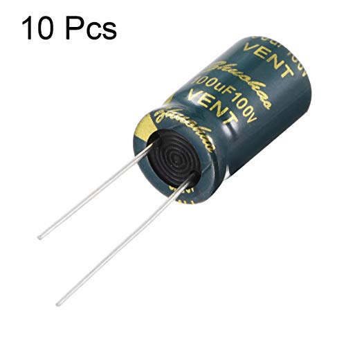 SOURCINGMAP condensateur électrolytique 100µF 100V 10x17mm 10pcs