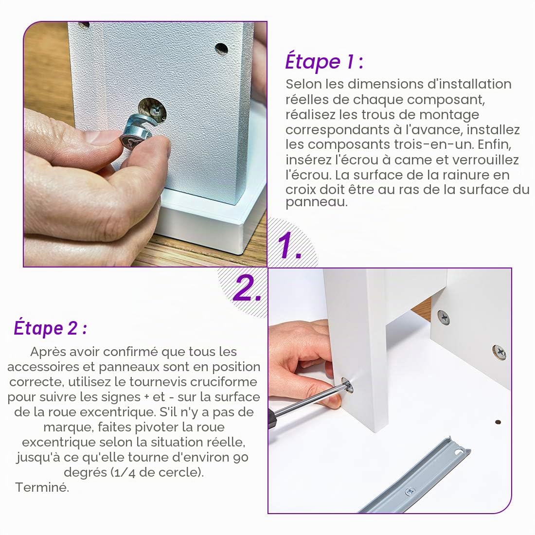 sourcing map Connecteur Came 15x12mm Métal x30 Meuble