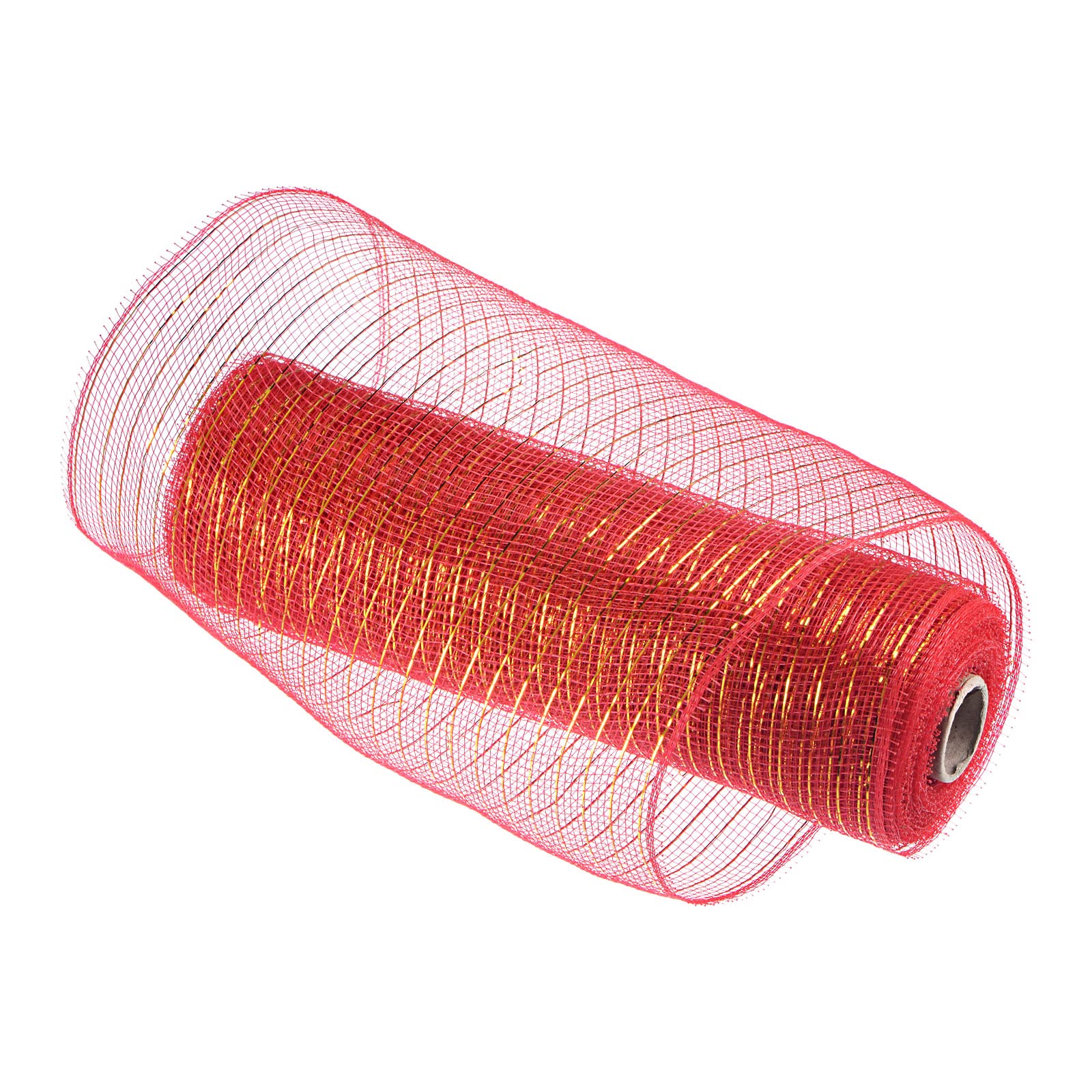 Sourcing Map Home Ruban Maille Toile Jute 26cm Rouge Or 9m