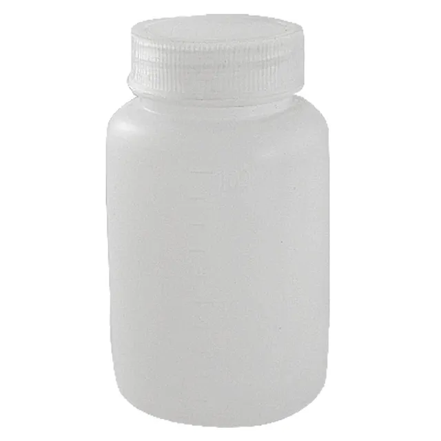Sourcingmap Flacon labo plastique 100 mL large ouverture