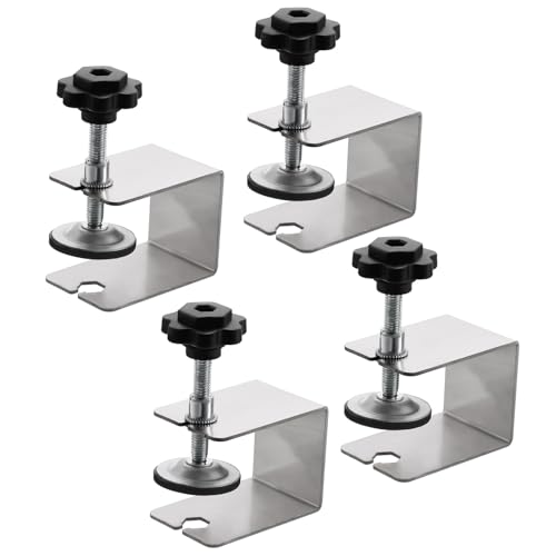 sourcing map Home & Garden serre-joint tiroir noir lot de 4 acier