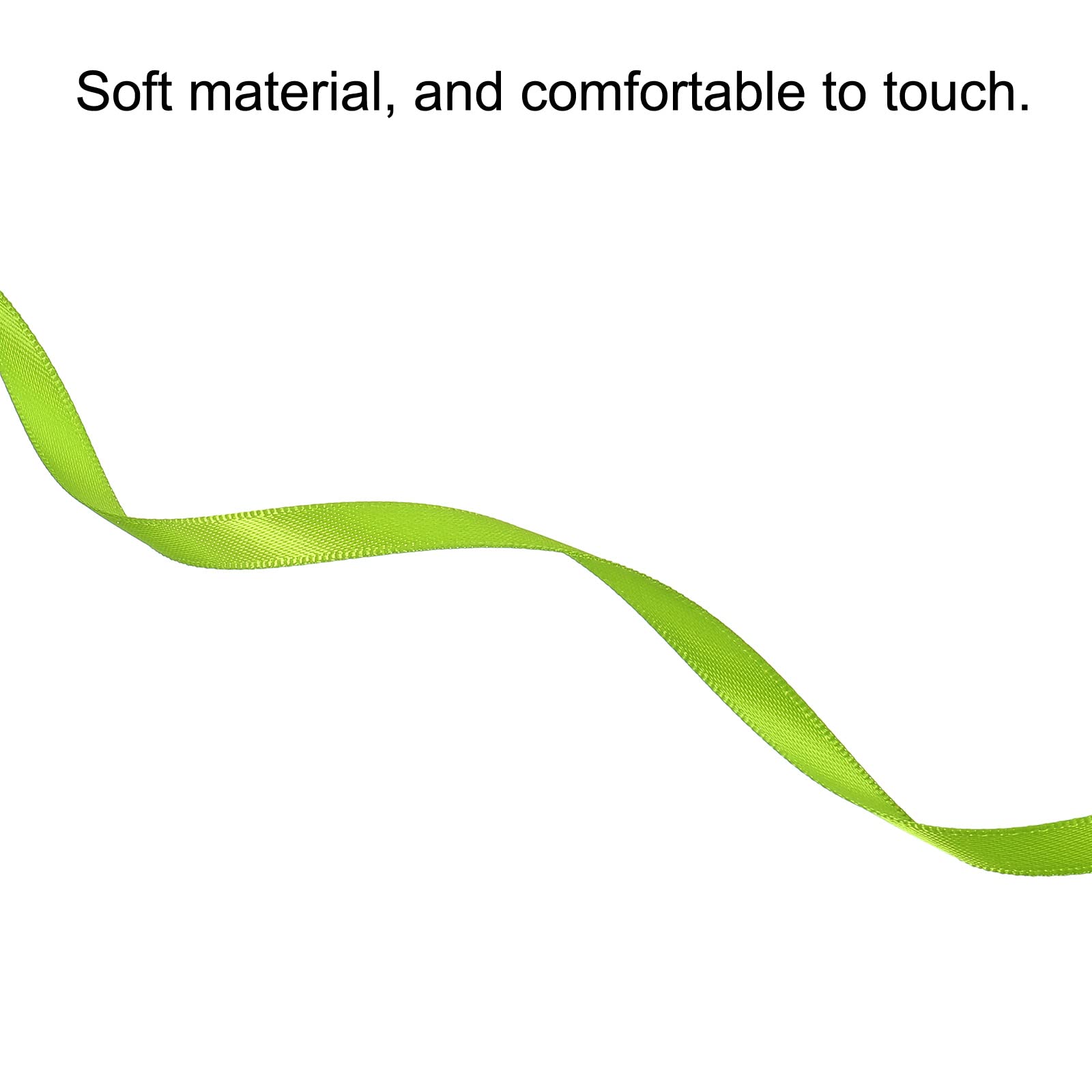 Sourcingmap Ruban Satin Vert Clair 7mmx91,4m Polyester