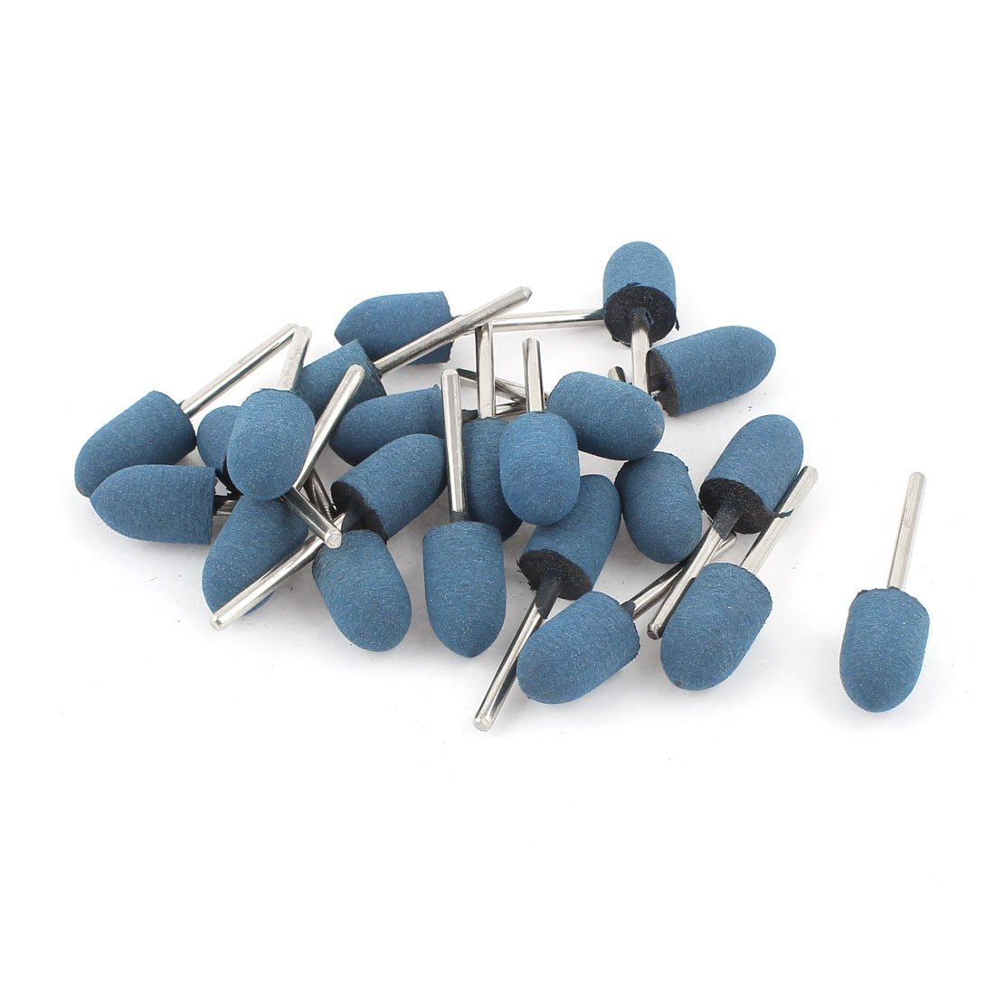 SOURCINGMAP meule tige caoutchouc cône 12mm bleu lot 22