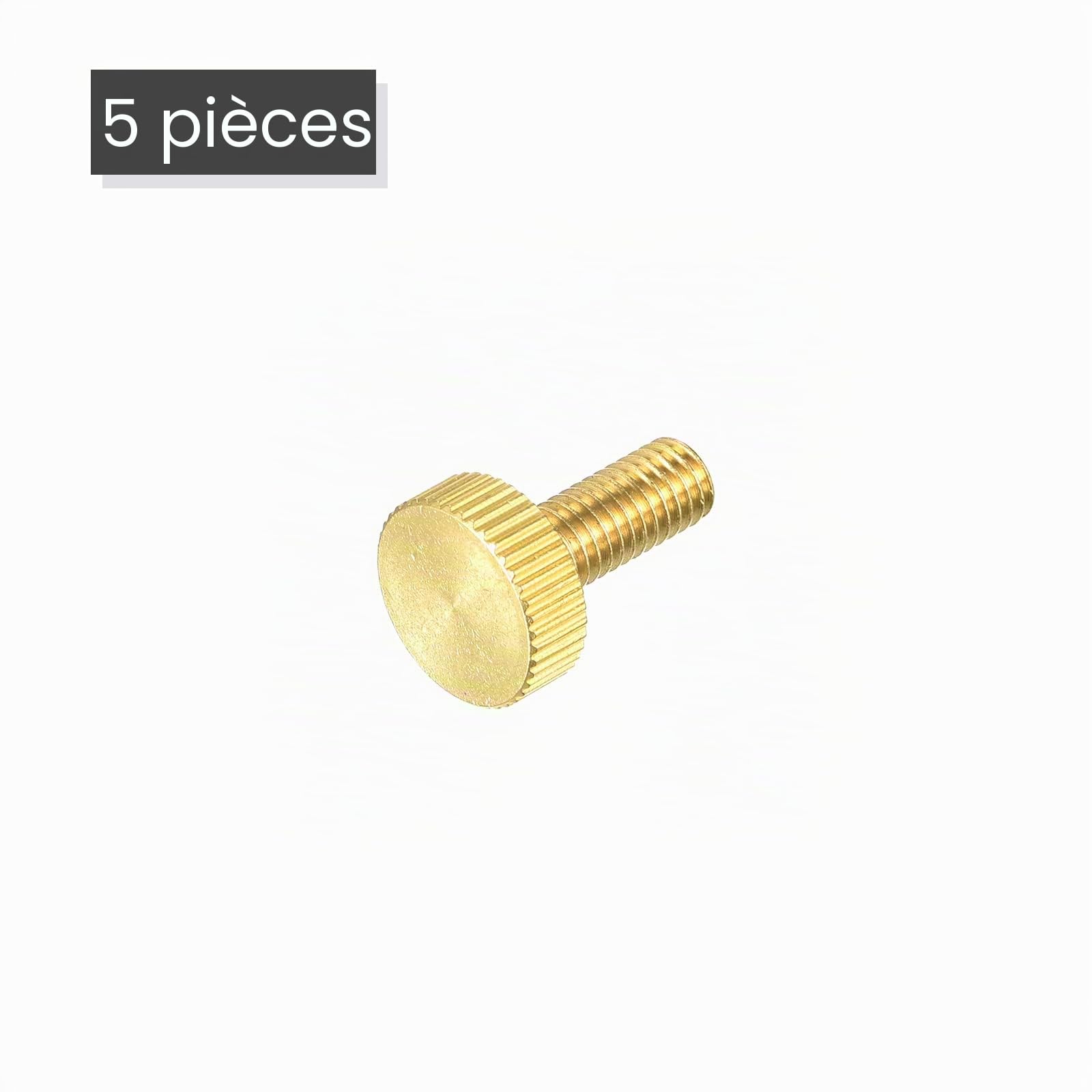 Sourcing Map Home & Garden vis molette M6x16 laiton 5 pcs