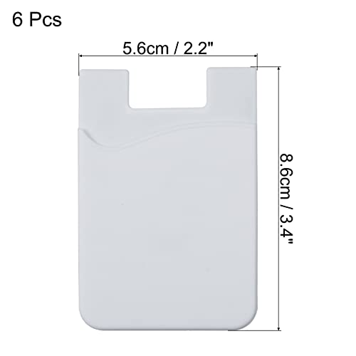 Sourcing Map Electronics porte-carte téléphone blanc lot 6 silicone
