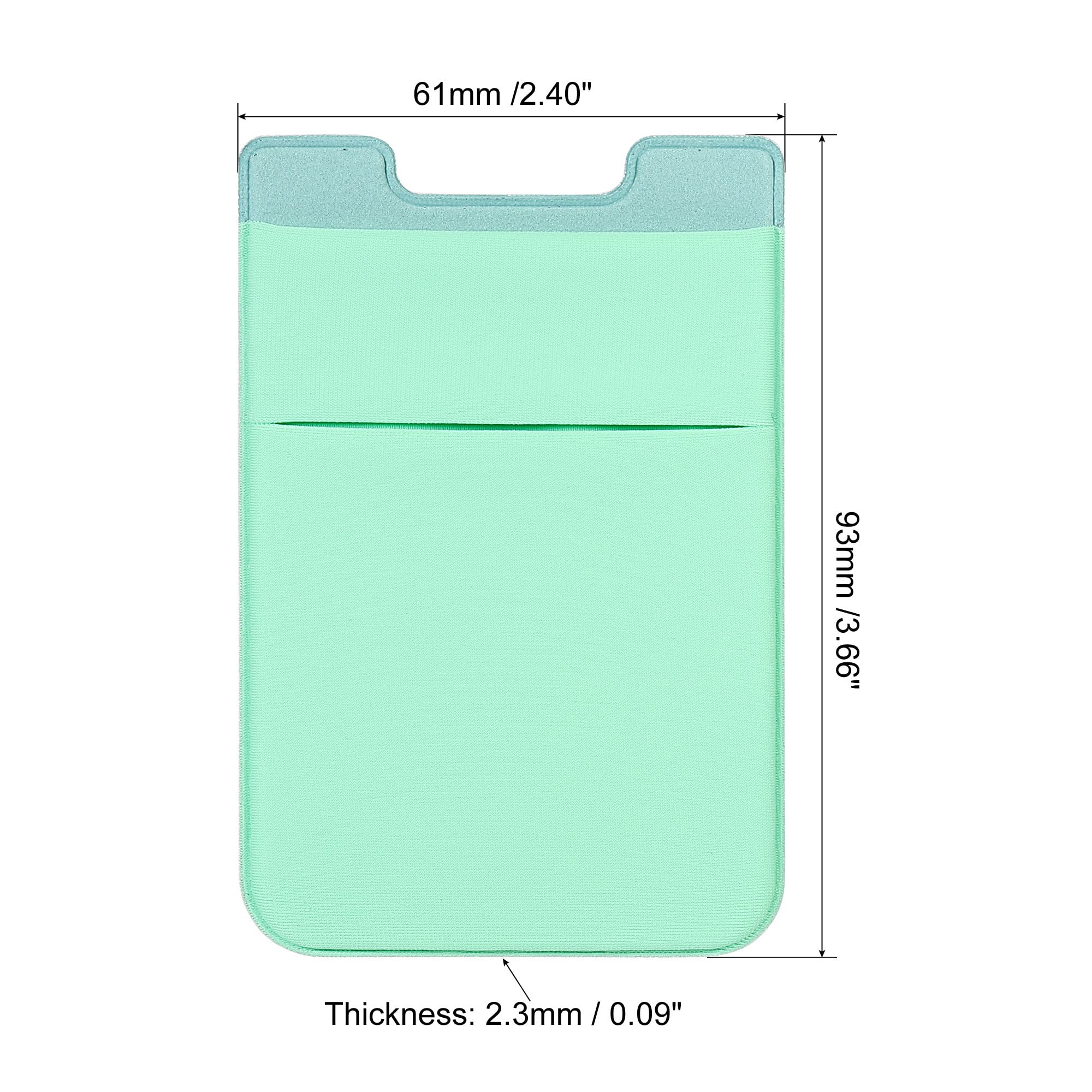 Sourcing Map Porte-Carte Téléphone Spandex 2 Pièces Vert