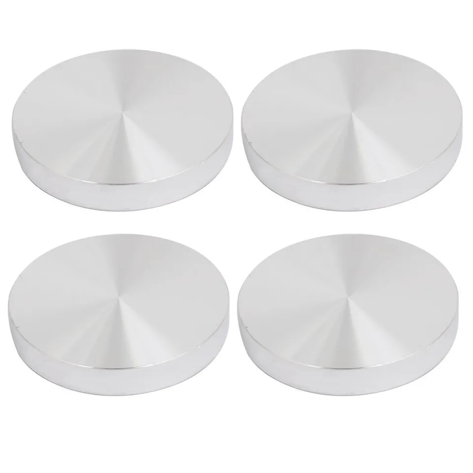 Sourcingmap Home disque aluminium table verre argent lot 4 M8
