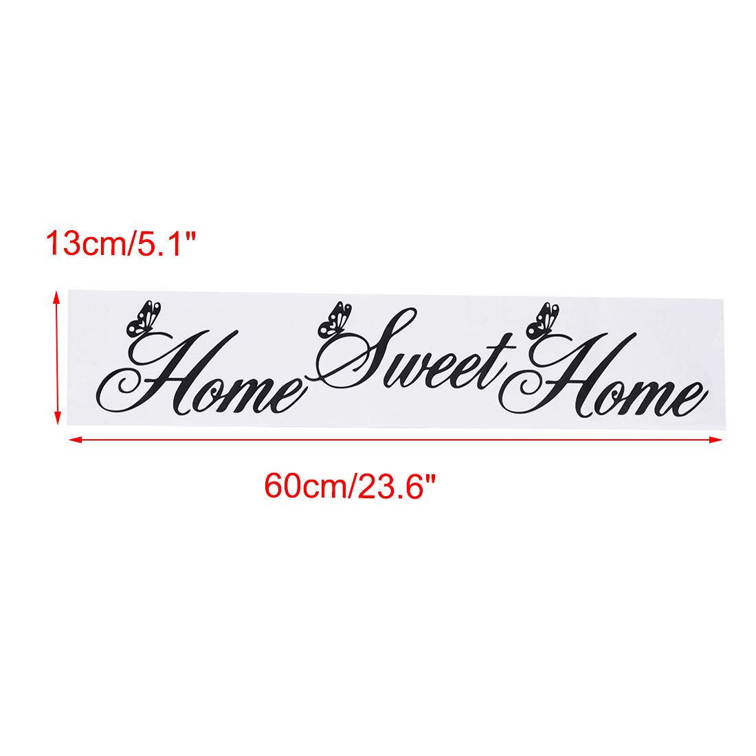 sourcing map sweet domicile sticker mural PVC 60x13 cm