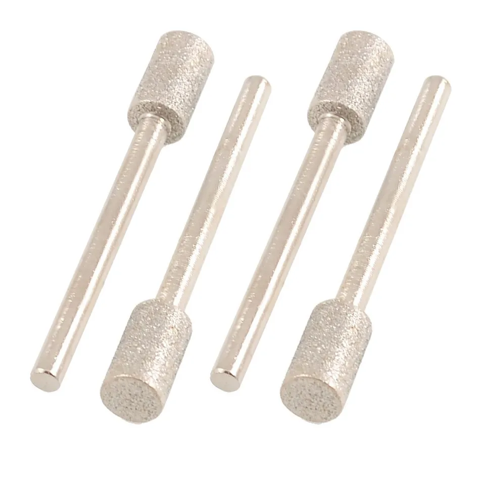 Sourcingmap Pointe Diamant 6 mm Cylindrique Lot 4 Fraise Tige