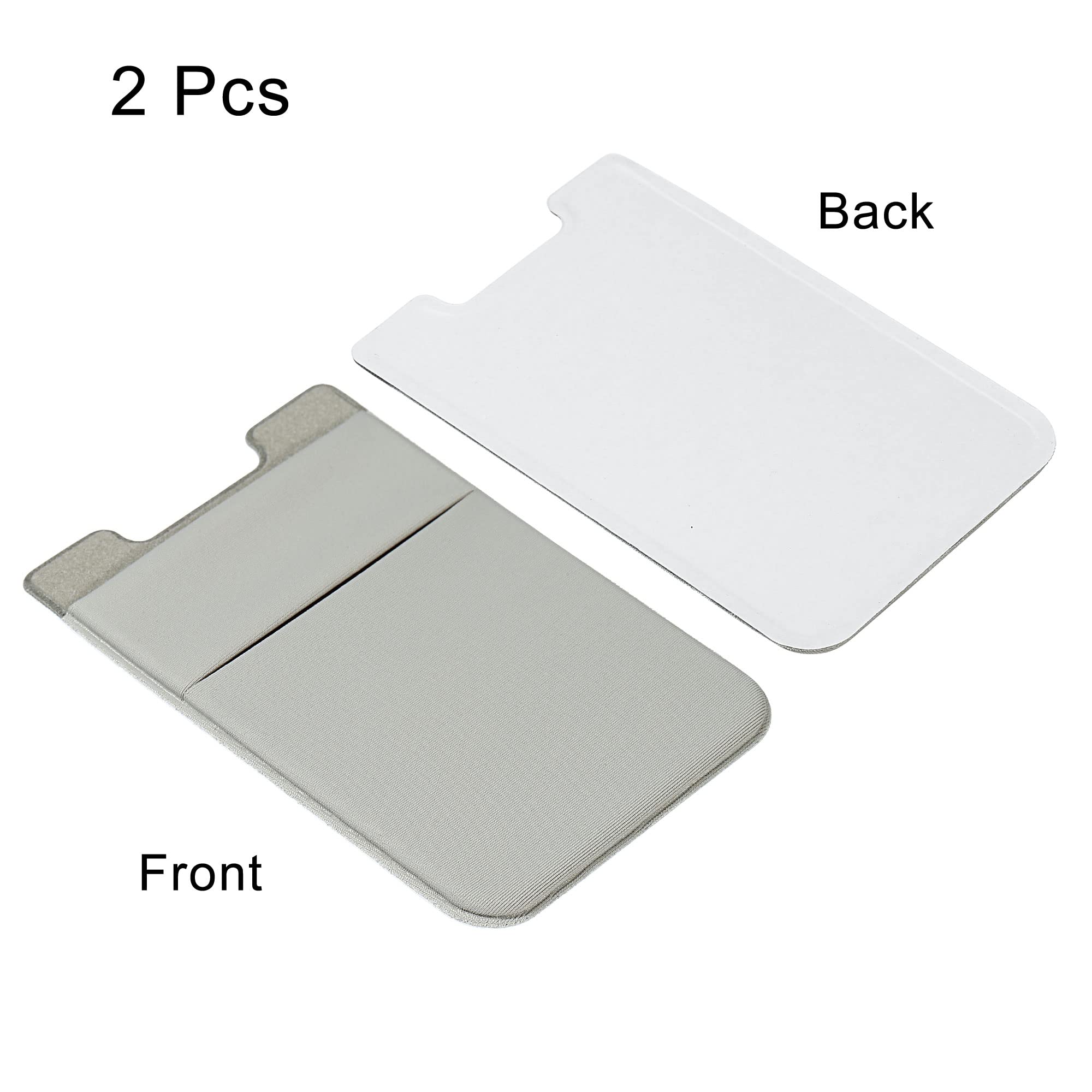 Sourcing Map Electronics porte-carte téléphone double couche gris lot 2