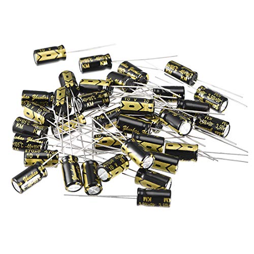 sourcingmap 470uF 10V condensateur électrolytique 30 pcs 6x12mm