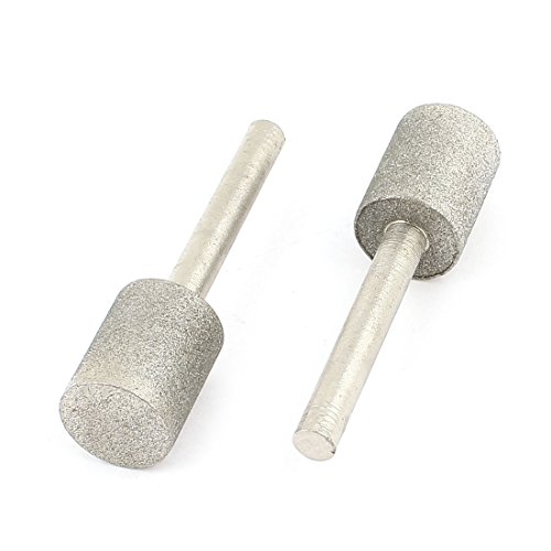 Sourcing Map Pointe à meuler diamant 16mm tige 6mm lot de 2
