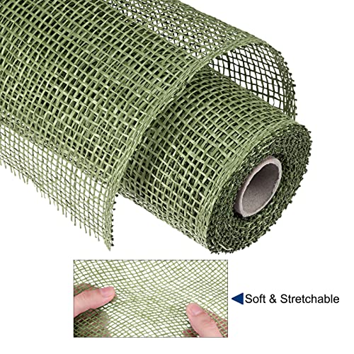 Sourcing Map ruban toile de jute vert foncé 25,4cm x 4,57m PP