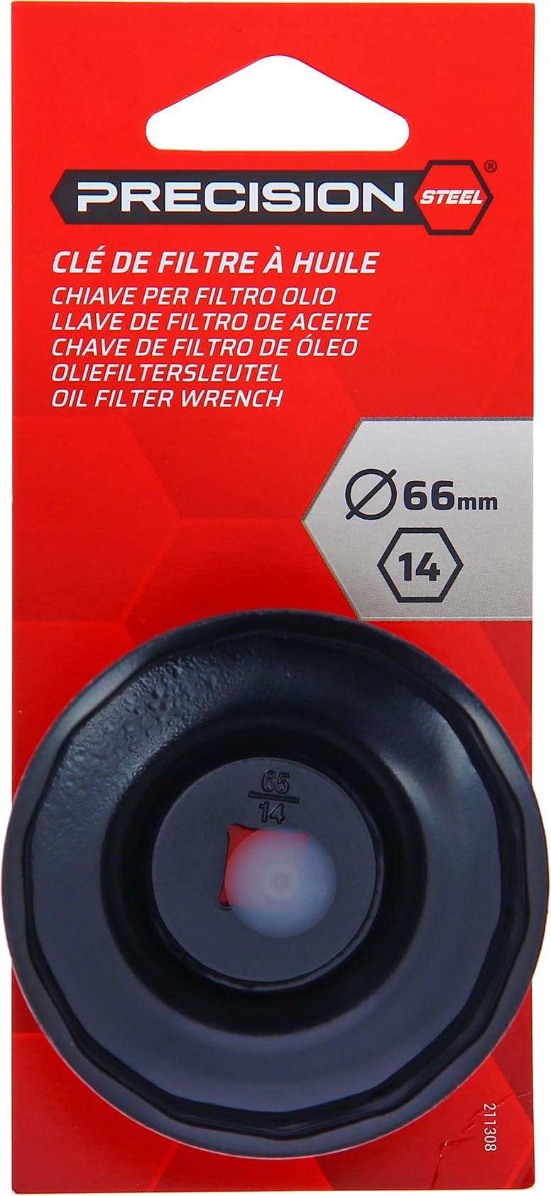 Precision Steel E76 clé cloche filtre huile 66 mm 14 pans