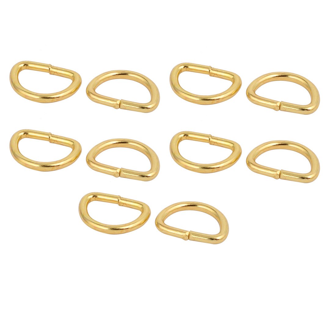 Sourcing Map Anneaux D 10mm fer soudé lot 10 boucles