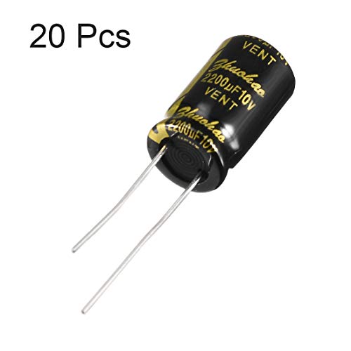 sourcing map 2200uF 10V condensateur électrolytique 10x17mm lot 20
