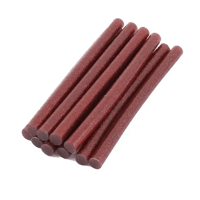 Sourcingmap Home & Garden bâton colle chaude 100x7mm rouge foncé x10 EVA