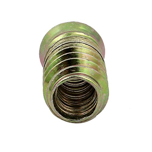 Sourcing Map M10x30mm écrou insert bois zingué lot 10