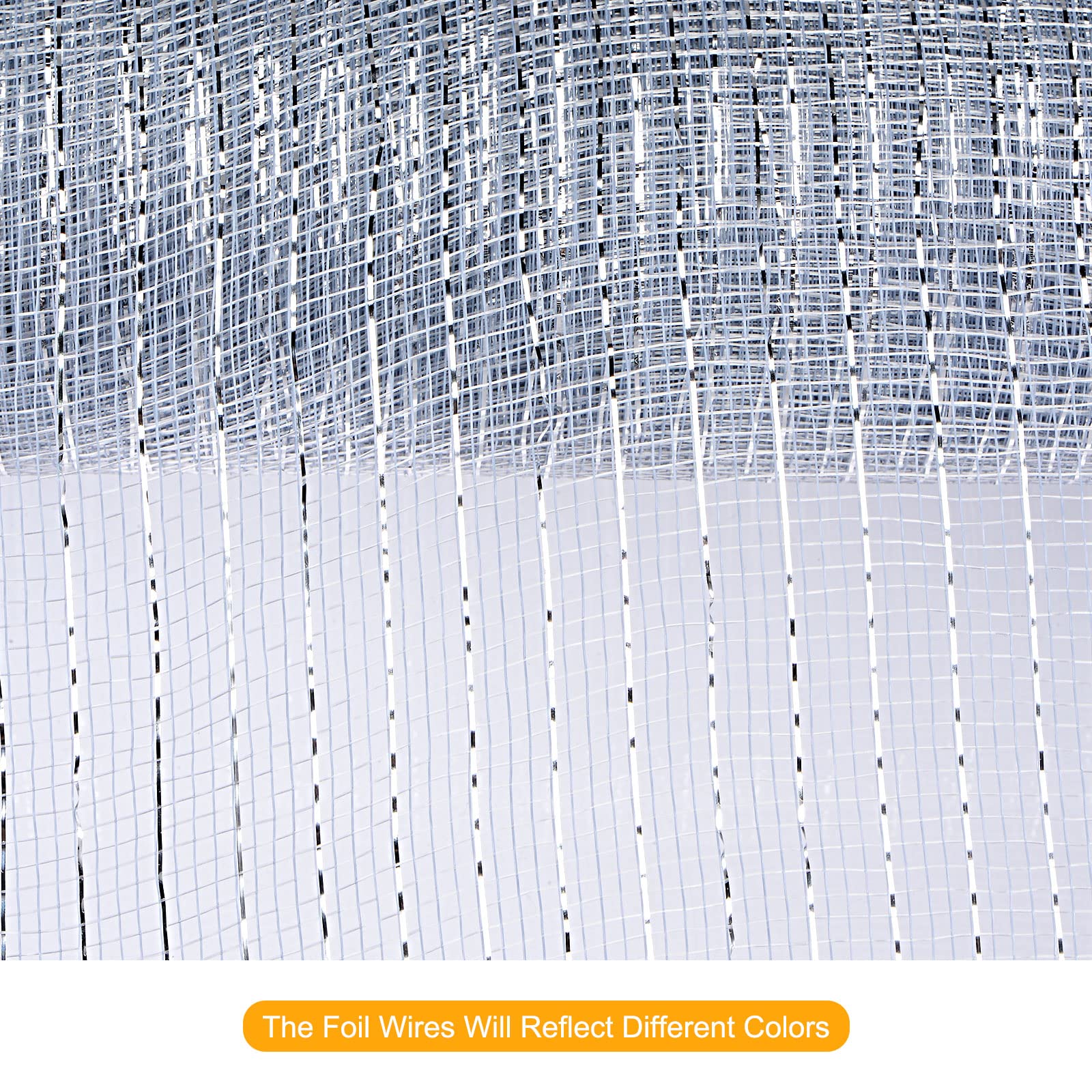 Sourcing Map Home Ruban Maille Toile Jute 26cm Gris Argent 9m