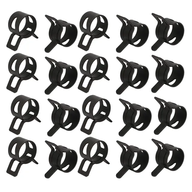 Sourcingmap collier serrage ressort 13mm noir lot 20 acier