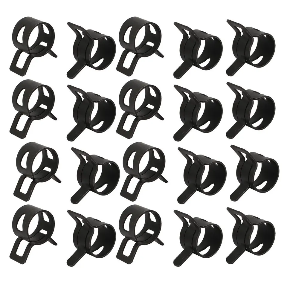 Sourcingmap collier serrage ressort 13mm noir lot 20 acier