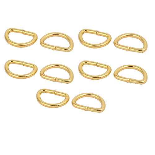 Sourcing Map Anneaux D 10mm fer soudé lot 10 boucles