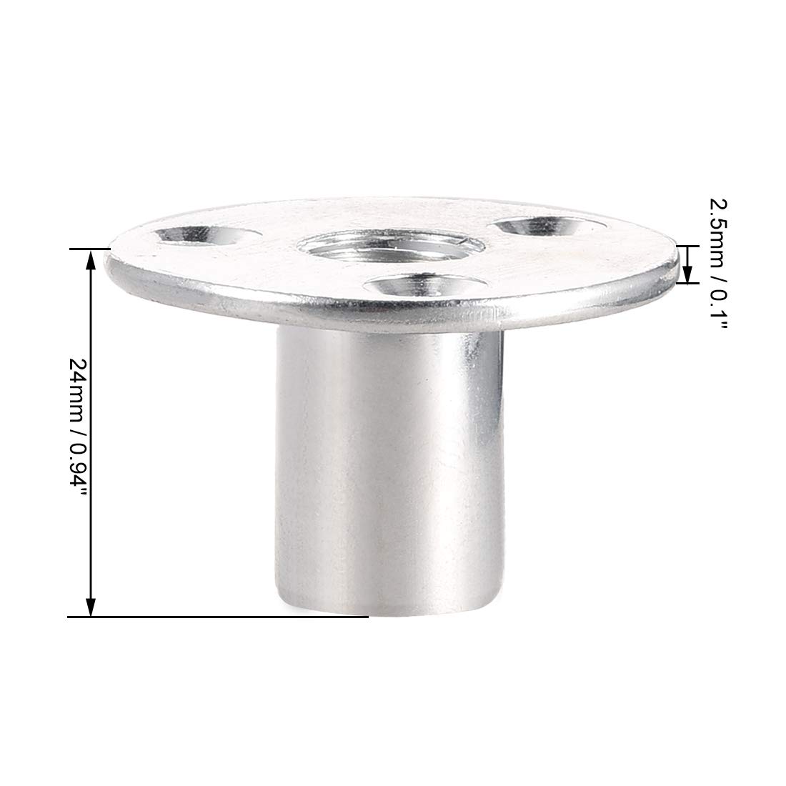 Sourcing Map Home Écrou T Bride M12x40x2.5mm 5pcs Acier
