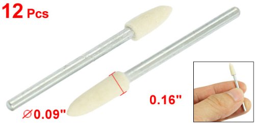Sourcingmap Feutre Monté 4mm Outil Polissage Tige 3mm Lot 12