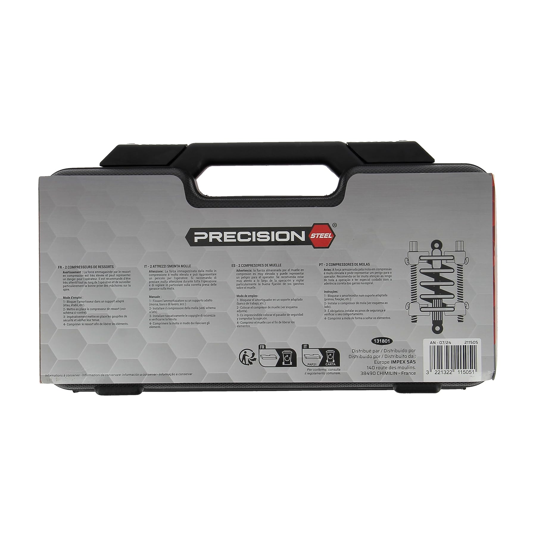 Precision Steel compresseurs ressort amortisseur 160 mm acier