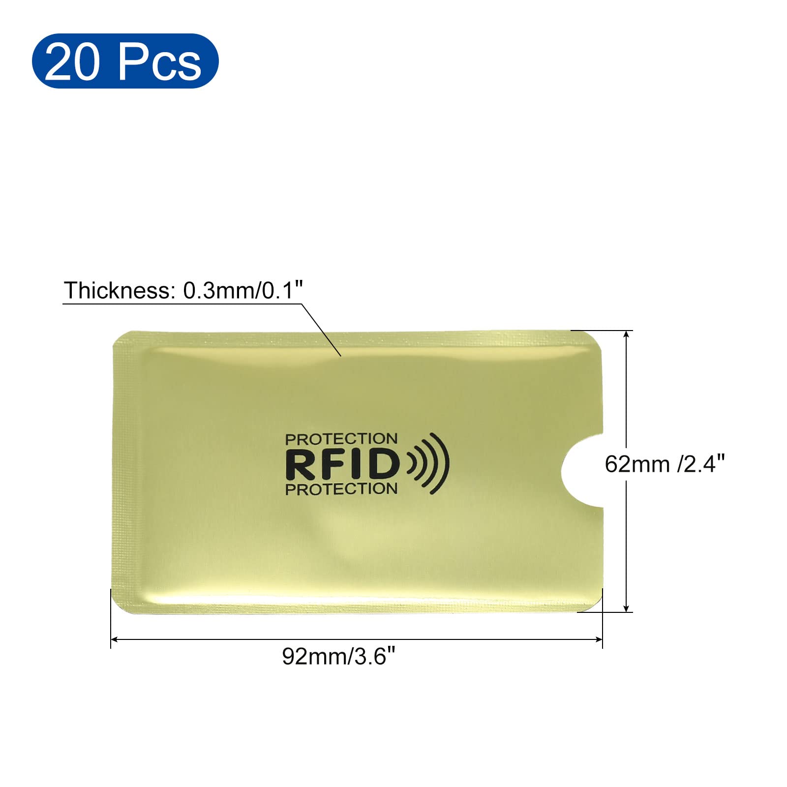 sourcing map Étui carte RFID jaune lot de 20