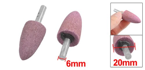 Sourcingmap Meules montées coniques 20 mm lot 2 roses