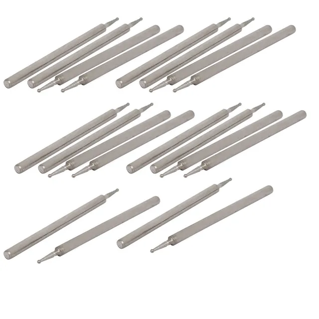 Sourcing Map Fraise Diamant Boule 0,8 mm Tige 2,35 mm 20 Pcs