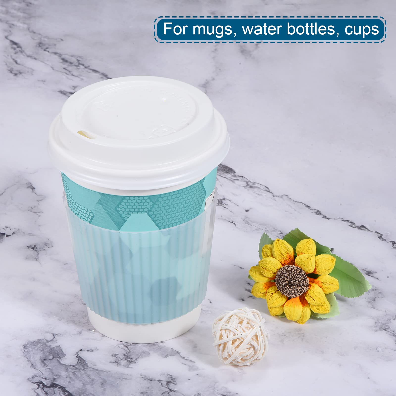 sourcingmap Housse Tasse Silicone Translucide Lot 2 Antichoc