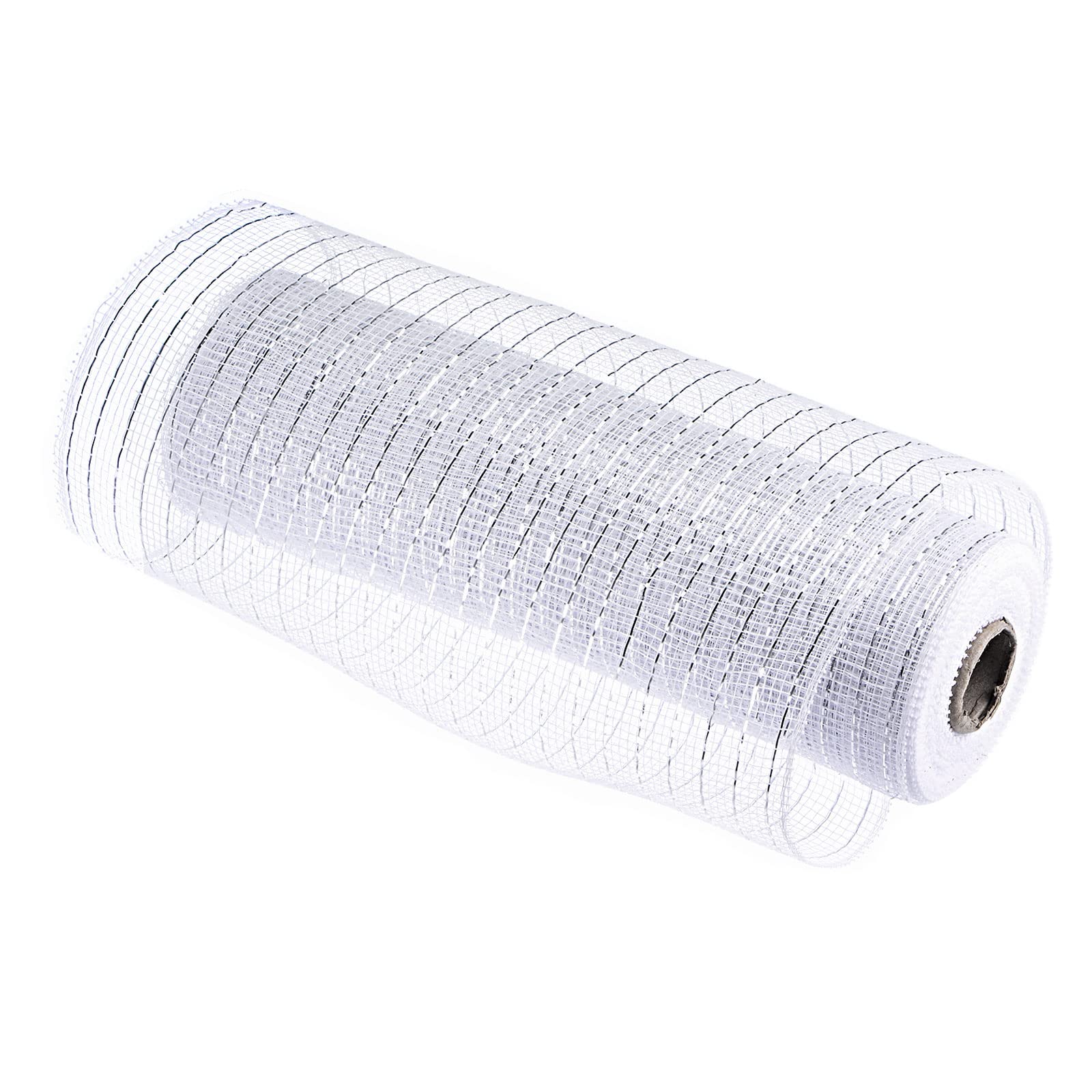 Sourcingmap ruban maille toile jute blanc argent 26cmx9m