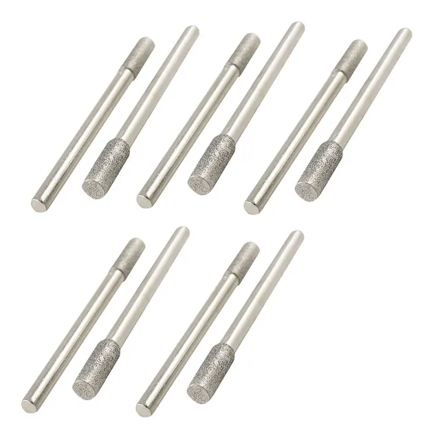 sourcingmap pointe diamant cylindrique 4mm queue 3mm lot 10