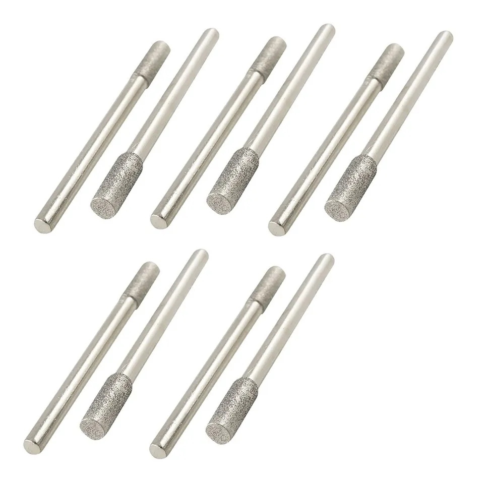sourcingmap pointe diamant cylindrique 4mm queue 3mm lot 10