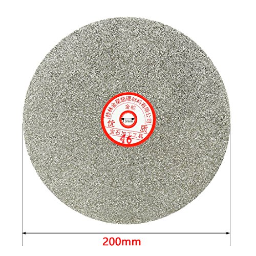 Sourcing Map Industrial disque diamant plat 200 mm grain 46