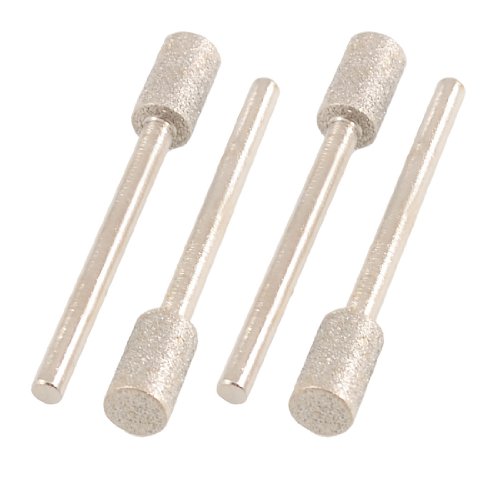 Sourcingmap Pointe Diamant 6 mm Cylindrique Lot 4 Fraise Tige