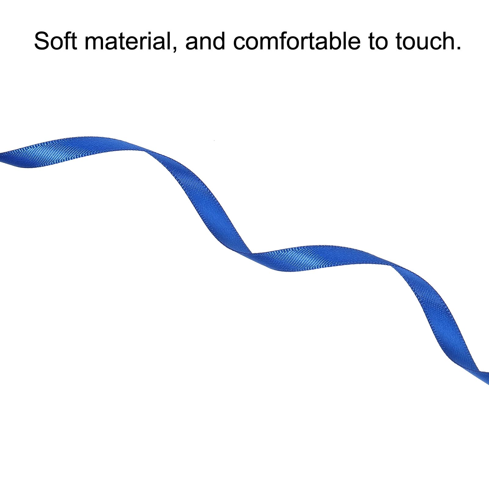 Sourcingmap Ruban Satin 7mm x 91,4m Violet Bleu Polyester