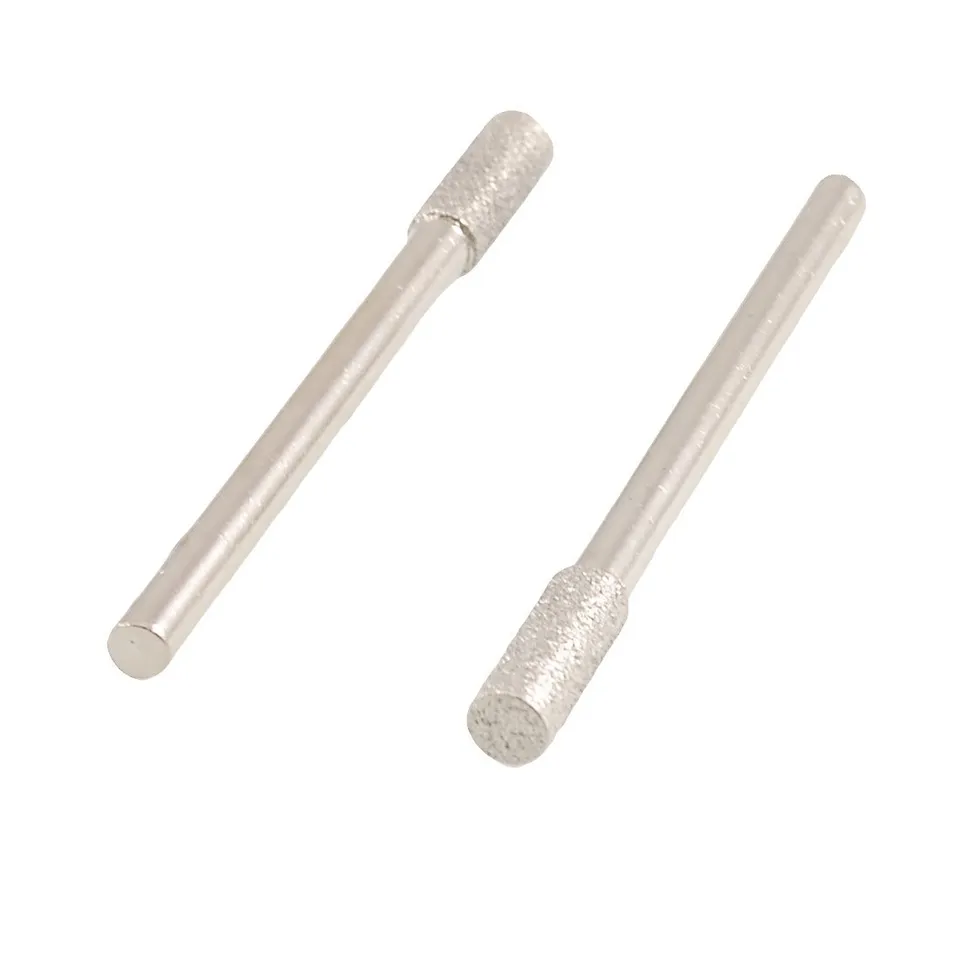 Sourcing Map Industrial pointe diamantée cylindrique 4 mm x4 tige 3 mm