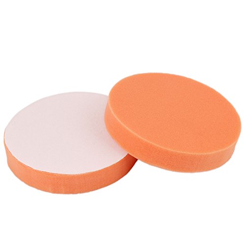 sourcingmap Éponge de Polissage 150 mm Orange Lot 2