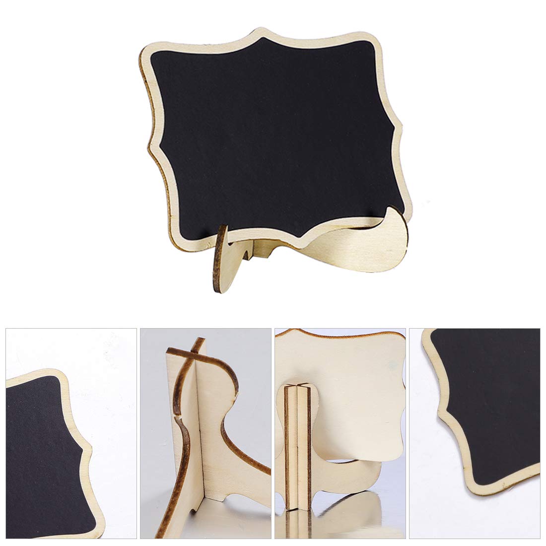 Sourcingmap Mini Tableau Noir Craie 6 Pièces Bois 10x7,5 cm